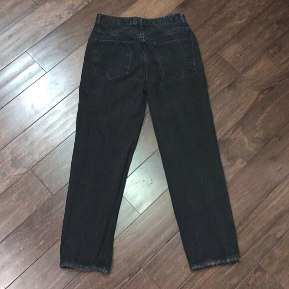 We The Free Free People Black Lasso High Rise Destroyed Jeans SIZE 27 - Picture 3 of 7